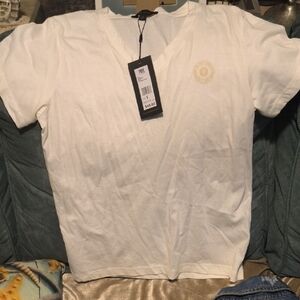 Frye Women's White V-Neck Tee